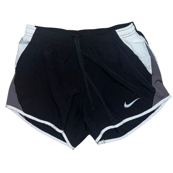 Nike Dri Fit Running Shorts Black Gray White Elastic Drawstring Waist Size XS - Picture 4 of 8